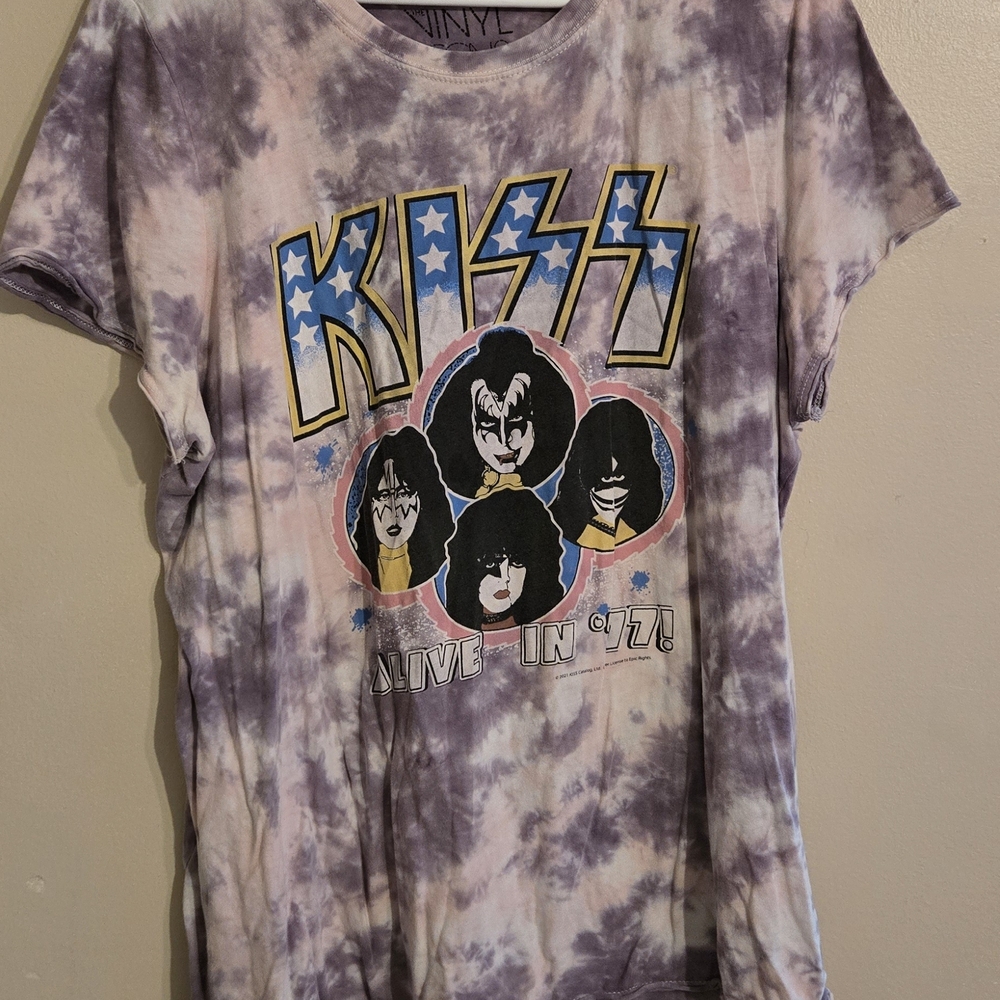 Torrid Purple Tie-Dye Kiss Graphic Tee